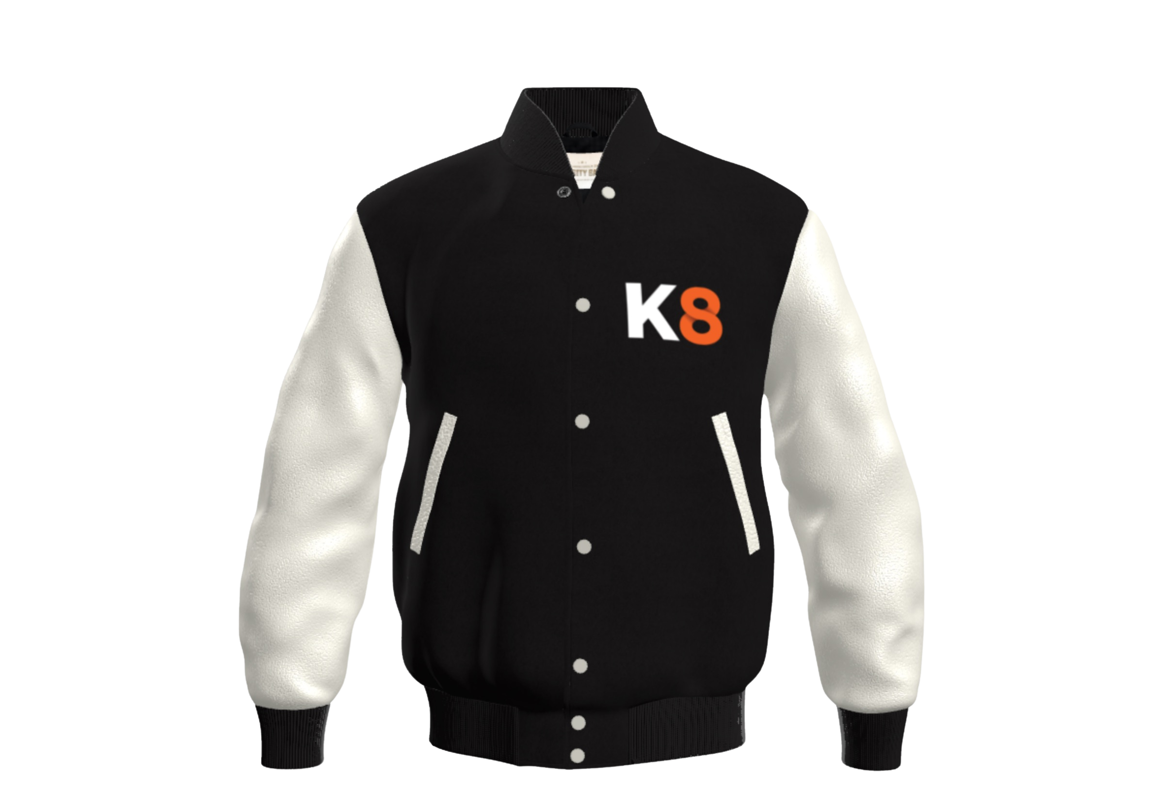 KRE8TIVE LOUNGE VARSITY LEATHER JACKET